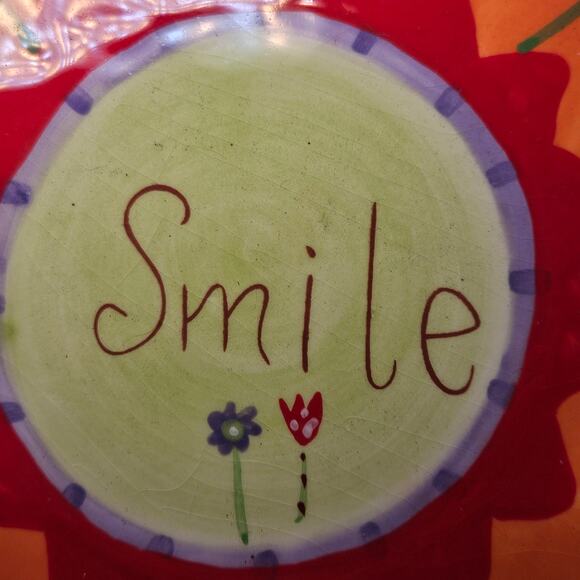 Certified Int. Snack Plates Trinket Dishes Y2K MCM Lori Siebert Smile Enjoy Life - Picture 6 of 7